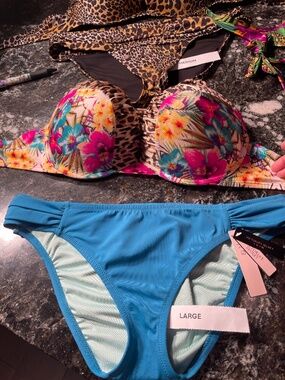 These are choices in 36C and large bottoms Victoria Secret bikini Bombshells